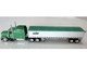 Kenworth W900L Truck Tractor with Sleeper Cab Cargill Green and Covered Grain Trailer White with Green Tarp Combo Set 1/87 (HO) Plastic Model Car HO Logistics HL-90011-465