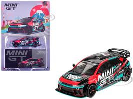 Hyundai Ioniq 5N RS 01T Mini GT Black with Graphics 2025 Tokyo Auto Salon Limited Edition 1/64 Diecast Model Car Mini GT MGT01098