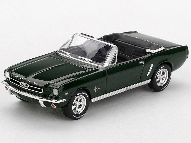 1964 Ford Mustang Convertible Highland Green Limited Edition 1/64 Diecast Model Car Mini GT MGT01166