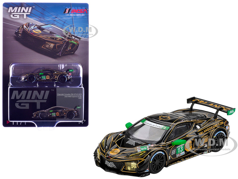 Chevrolet Corvette Z06 GT3 R #13 Matt Bell Orey Fidani Lars Kern Marvin Kirchhofer AWA GTD Class Winner IMSA 24 Hours of Daytona 2025 Limited Edition 1/64 Diecast Model Car Mini GT MGT01171