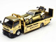 Nissan Pandem Fuso 300 Flatbed Truck RHD Right Hand Drive Gold Chrome and RWB 930 Gold Chrome with Graphics 2 Car Box Set Hobby Expo China 2026 1/64 Diecast Model Car Pop Race PR640477-0489