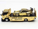 Nissan Pandem Fuso 300 Flatbed Truck RHD Right Hand Drive Gold Chrome and RWB 930 Gold Chrome with Graphics 2 Car Box Set Hobby Expo China 2026 1/64 Diecast Model Car Pop Race PR640477-0489