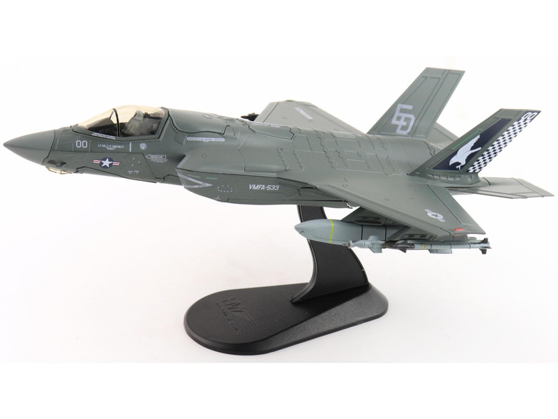 Lockheed Martin F 35B Lightning II Aircraft Beast Mode 170533 VMFA 533 Hawks 2025 United States Marine Corps Air Power Series 1/72 Diecast Model Hobby Master HA4625