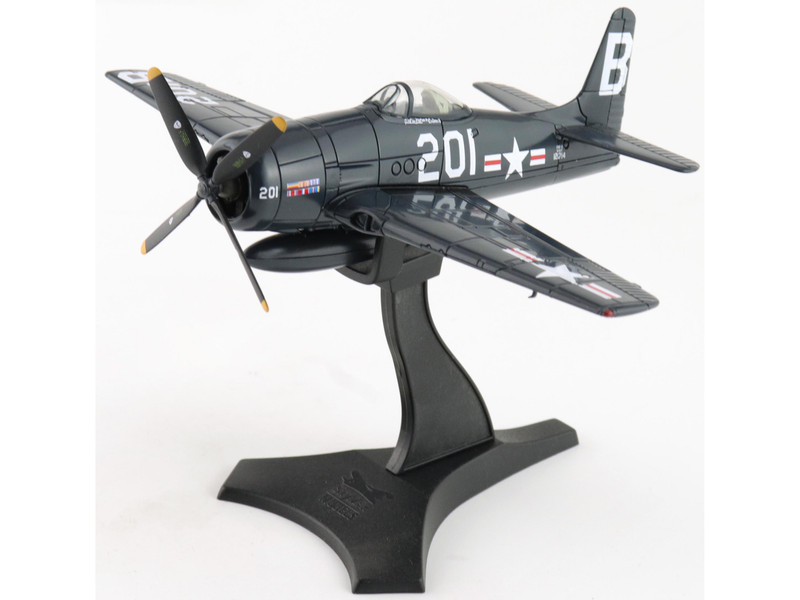 Grumman F8F 2P Bearcats Fighter Aircraft 121714 Duxford Restored Plane 2014 United States Navy SkyMax Flying Heroes Series 1/72 Diecast Model Hobby Master SM1014