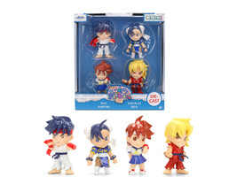 Set of 4 Diecast Figures Super Gem Fighter Mini Mix 1997 Video Game Metalfigs Series Jada 36701