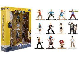Set of 12 Diecast Figures One Piece 2023 Current TV Series Metalfigs Series Diecast Models Jada 37363