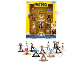 Set of 12 Diecast Figures One Piece 2023 Current TV Series Metalfigs Series Diecast Models Jada 37363