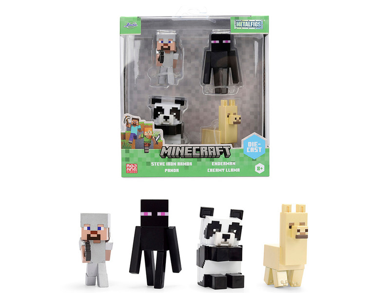 Set of 4 Diecast Figures Minecraft Video Game Wave 6 Metalfigs Series Diecast Models Jada 37435