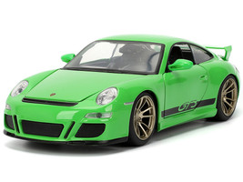 Porsche 911 GT3 997 Green with Black Accents Fast X 2023 Movie 25 Years of Fast & Furious Series 1/24 Diecast Model Car Jada 34919-25TH