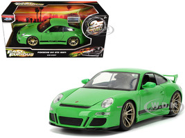Porsche 911 GT3 997 Green with Black Accents Fast X 2023 Movie 25 Years of Fast & Furious Series 1/24 Diecast Model Car Jada 34919-25TH
