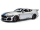 2024 Ford Shelby Mustang Super Snake Gray Metallic with Blue Stripes 1/18 Diecast Model Car Solido S1813803