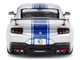 2024 Ford Shelby Mustang Super Snake Gray Metallic with Blue Stripes 1/18 Diecast Model Car Solido S1813803