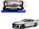 2024 Ford Shelby Mustang Super Snake Gray Metallic with Blue Stripes 1/18 Diecast Model Car Solido S1813803