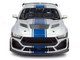 2024 Ford Shelby Mustang Super Snake Gray Metallic with Blue Stripes 1/18 Diecast Model Car Solido S1813803