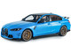 2024 BMW M3 Competition Daytona Beach Blue with Carbon Top 1/18 Diecast Model Car Solido S1814303