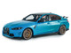 2024 BMW M3 Competition Daytona Beach Blue with Carbon Top 1/18 Diecast Model Car Solido S1814303