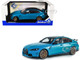 2024 BMW M3 Competition Daytona Beach Blue with Carbon Top 1/18 Diecast Model Car Solido S1814303