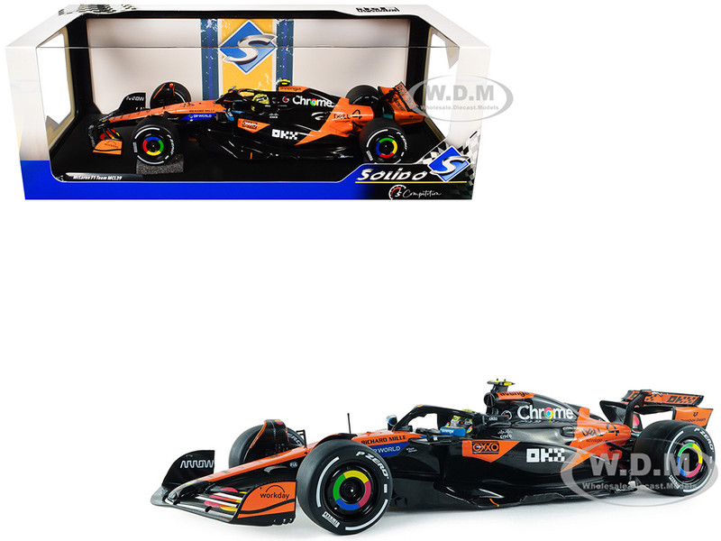McLaren MCL39 #4 Lando Norris OKX Winner Formula One F1 Australian GP 2025 Competition Series 1/18 Diecast Model Car Solido S1818701