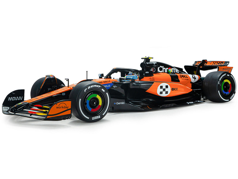 McLaren MCL39 #4 Lando Norris OKX Winner Formula One F1 Monaco GP 2025 Competition Series 1/18 Diecast Model Car Solido S1818703