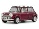 1997 Mini Cooper Sport Purple Metallic with White Stripes and Checkered Top 1/43 Diecast Model Car Solido S4316604