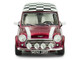 1997 Mini Cooper Sport Purple Metallic with White Stripes and Checkered Top 1/43 Diecast Model Car Solido S4316604