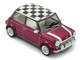 1997 Mini Cooper Sport Purple Metallic with White Stripes and Checkered Top 1/43 Diecast Model Car Solido S4316604