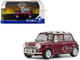 1997 Mini Cooper Sport Purple Metallic with White Stripes and Checkered Top 1/43 Diecast Model Car Solido S4316604