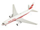 Boeing 767 200ER Commercial Aircraft Trans World Airlines N601TW White with Red Stripes 1/400 Diecast Model Airplane V1:400 400005