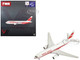 Boeing 767 200ER Commercial Aircraft Trans World Airlines N601TW White with Red Stripes 1/400 Diecast Model Airplane V1:400 400005