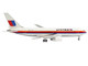 Boeing 767 200ER Commercial Aircraft United Airlines N611UA White with Stripes 1/400 Diecast Model Airplane V1:400 400007