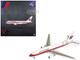 Boeing 767 200ER Commercial Aircraft United Airlines N611UA White with Stripes 1/400 Diecast Model Airplane V1:400 400007