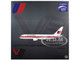 Boeing 767 200ER Commercial Aircraft United Airlines N611UA White with Stripes 1/400 Diecast Model Airplane V1:400 400007
