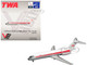 McDonnell Douglas DC 9 15 Commercial Aircraft Trans World Airlines N1070T White with Red Stripes 1/400 Diecast Model Airplane V1:400 400008