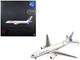 Boeing 767 200 Commercial Aircraft Boeing House Livery N767BA White with Blue and Red Stripes 1/400 Diecast Model Airplane V1:400 400016