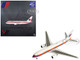 Boeing 767 200 Commercial Aircraft United Airlines N606UA White with Stripes 1/400 Diecast Model Airplane V1:400 400019