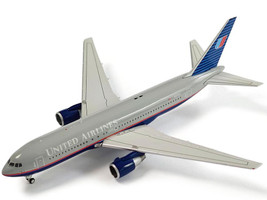 Boeing 767 200ER Commercial Aircraft United Airlines N609UA Gray with Blue Tail 1/400 Diecast Model Airplane V1:400 400020