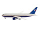 Boeing 767 200ER Commercial Aircraft United Airlines N609UA Gray with Blue Tail 1/400 Diecast Model Airplane V1:400 400020