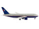 Boeing 767 200ER Commercial Aircraft United Airlines N609UA Gray with Blue Tail 1/400 Diecast Model Airplane V1:400 400020