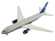 Boeing 767 200ER Commercial Aircraft United Airlines N609UA Gray with Blue Tail 1/400 Diecast Model Airplane V1:400 400020
