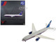 Boeing 767 200ER Commercial Aircraft United Airlines N609UA Gray with Blue Tail 1/400 Diecast Model Airplane V1:400 400020