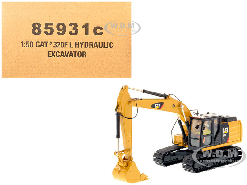CAT Caterpillar 320F L Hydraulic Excavator with Operator Core Classics Series 1/50 Diecast Model Diecast Masters 85931C