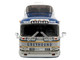 GM PD 4501 Scenicruiser Coach Bus Greyhound Bus Lines 50th Anniversary Raw Metal with Blue and White Top and Gold Stripes The Bus & Motorcoach Collection 1/43 Plastic Model Iconic Replicas 43-0665