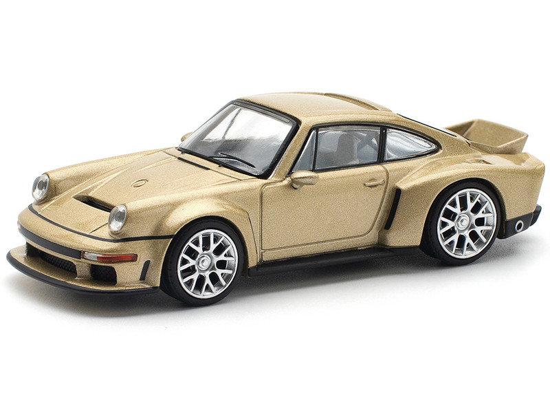 Singer DLS Turbo Gold Metallic 1/64 Diecast Model Car Pop Race PR640132