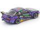 Pandem S13 RHD Right Hand Drive EVA RT Test Type 01 Purple Metallic with Graphics 1/64 Diecast Model Car Pop Race PR640432