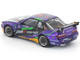 Pandem S13 RHD Right Hand Drive EVA RT Test Type 01 Purple Metallic with Graphics 1/64 Diecast Model Car Pop Race PR640432