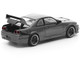GTR R33 400R RHD Right Hand Drive Dark Chrome The Dark Chrome Series 1/64 Diecast Model Car Pop Race PRDC003