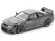 GTR R33 400R RHD Right Hand Drive Dark Chrome The Dark Chrome Series 1/64 Diecast Model Car Pop Race PRDC003