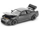 GTR R33 400R RHD Right Hand Drive Dark Chrome The Dark Chrome Series 1/64 Diecast Model Car Pop Race PRDC003