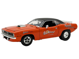 1970 Plymouth HEMI Cuda Sun Kissed Cuda Sox & Martin Vitamin C Orange with Black Vinyl Top Limited Edition to 444 pieces Worldwide 1/18 Diecast Model Car ACME A1806139