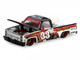 Chevrolet Silverado Pickup Truck #33 Kaido Intimidator V1 White and Black with Graphics Designed by Jun Imai Kaido House Special 1/64 Diecast Model Car Mini GT KHMG212